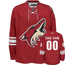 Reebok Arizona Coyotes Youth Customized Authentic Burgundy Red Home Jersey