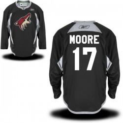 John Moore Arizona Coyotes Reebok Premier Black Practice Alternate Jersey
