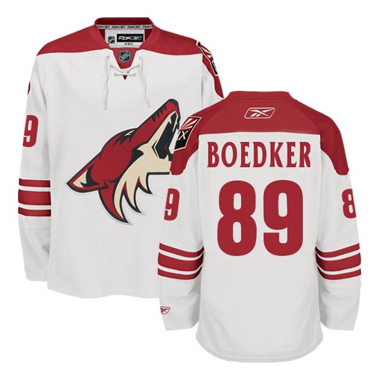 Mikkel Boedker Arizona Coyotes Reebok Premier White Away Jersey On Sale
