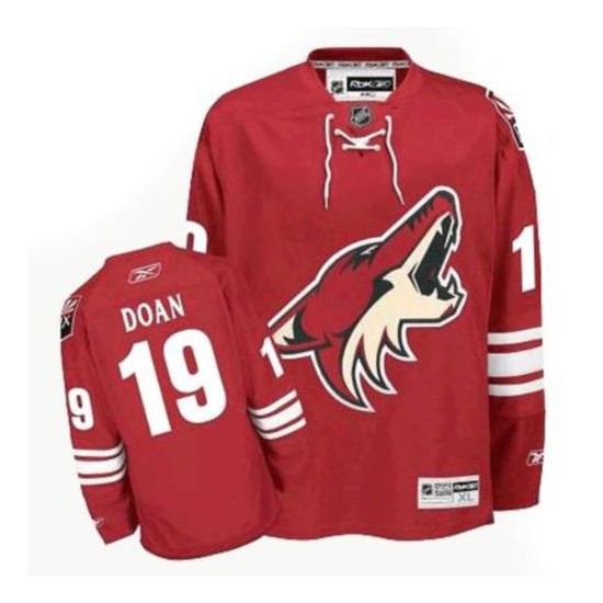 Shane Doan Arizona Coyotes Reebok Authentic Red Burgundy Home Jersey On
