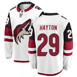 Barrett Hayton Arizona Coyotes Fanatics Branded Breakaway White Away Jersey