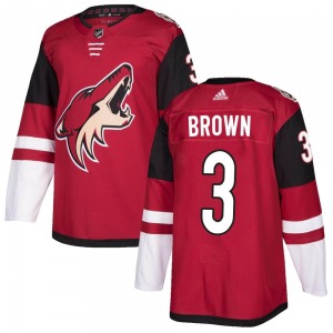 Josh Brown Arizona Coyotes Adidas Authentic Brown Maroon Home Jersey