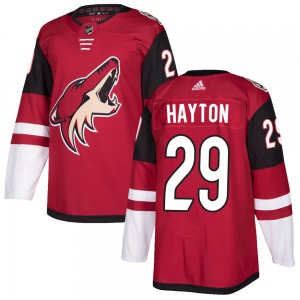 Barrett Hayton Arizona Coyotes Adidas Authentic Maroon Home Jersey
