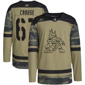 Youth Lawson Crouse Arizona Coyotes Adidas Authentic Camo Military Appreciation Practice Jersey
