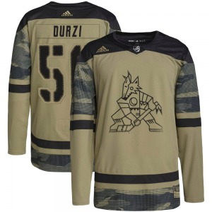 Youth Sean Durzi Arizona Coyotes Adidas Authentic Camo Military Appreciation Practice Jersey