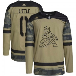Youth Bryan Little Arizona Coyotes Adidas Authentic Camo Military Appreciation Practice Jersey