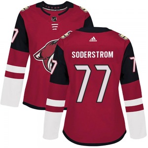 Women's Victor Soderstrom Arizona Coyotes Adidas Authentic Maroon Home Jersey