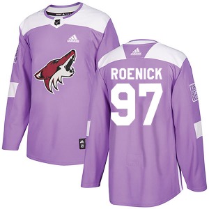Jeremy Roenick Arizona Coyotes Adidas Authentic Purple Fights Cancer Practice Jersey