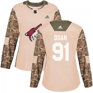Women's Josh Doan Arizona Coyotes Adidas Authentic Camo Veterans Day Practice Jersey