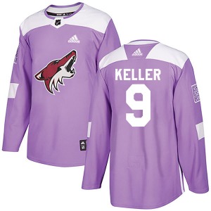 Youth Clayton Keller Arizona Coyotes Adidas Authentic Purple Fights Cancer Practice Jersey