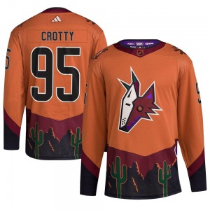 Youth Cameron Crotty Arizona Coyotes Adidas Authentic Orange Reverse Retro 2.0 Jersey