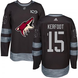 Youth Alex Kerfoot Arizona Coyotes Authentic Black 1917-2017 100th Anniversary Jersey
