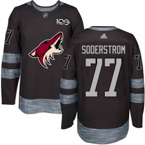 Youth Victor Soderstrom Arizona Coyotes Authentic Black 1917-2017 100th Anniversary Jersey