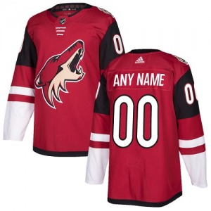Youth Custom Arizona Coyotes Adidas Authentic Red Burgundy Home Jersey